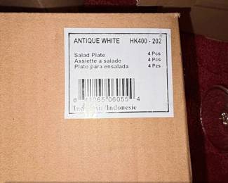 Mikasa Ultima Antique White HK Salad Plates and Cups Set fifth image