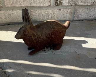 Vintage Cast Iron Rabbit Doorstop