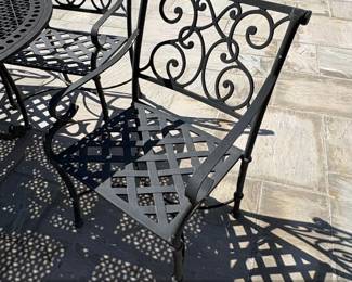 Hanamint Tuscany Collection Cast Aluminum Oval Dining Set with Chairs second image