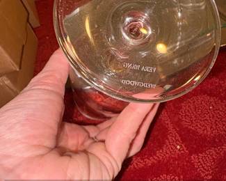 Vera Wang for Wedgwood Crystal Grosgrain Pattern Footed Tumblers with Tray third image