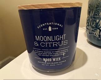 Scentsational Moonlight  Citrus Wood Wick Natural Soy Blend Candle oz