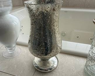Mercury Glass Pedestal Vase