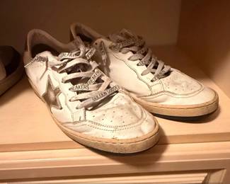 Golden Goose Deluxe Brand White Leather Ball Star Sneakers
