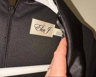 Eliza J Black Tuxedo Shawl Collar Wrap Dress second image