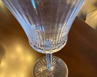 Saint Louis Thistle Crystal Glasses with Gold Accents set of 7