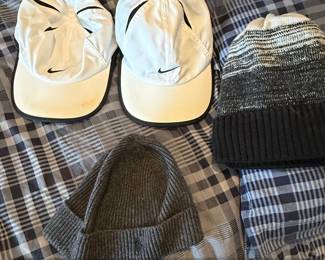 Nike Featherlight DriFit Baseball Caps and Knit Beanies Bundle