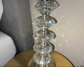 JONATHAN Y Nala Crystal Transitional Glam .in Chrome Table Lamp third image