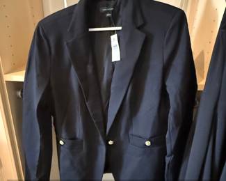 Ann Taylor Womens Black SingleButton Blazer and pants with GoldTone Buttons