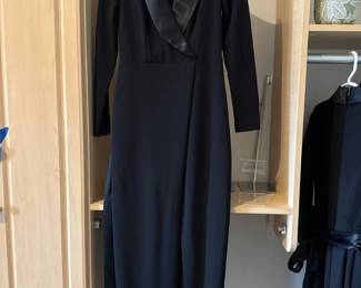 Eliza J Black Tuxedo Shawl Collar Wrap Dress third image