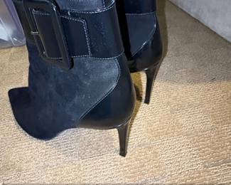 Saint Laurent Paris Jill CrystalBuckle Leather Ankle Boots third image