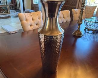 Hosley Hammered Metal Vase
