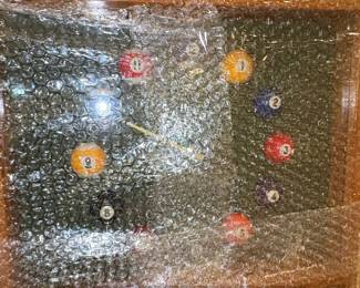 Wooden Billiard Cue Rack with Scorekeepers and Balls fourth image