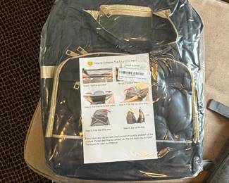 WiseWater Diaper Bag Backpack with Foldable Baby Bed