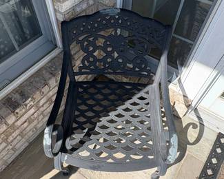 Ornate Cast Aluminum Patio Chair third image