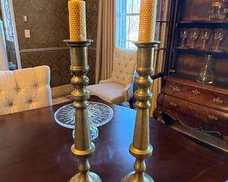 Vintage Brass Candlesticks Pair