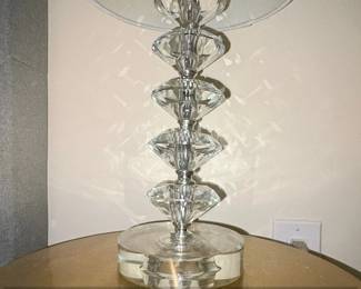 JONATHAN Y Nala Crystal Transitional Glam .in Chrome Table Lamp second image