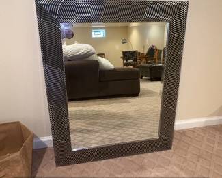 Modern Wave Pattern Wall Mirror by SP Industries, Inc.