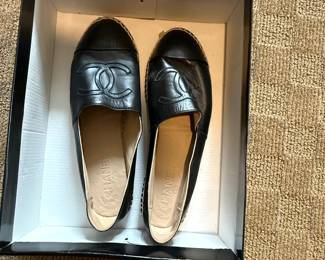 Chanel Black Lambskin CC Espadrilles second image