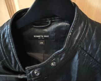 Kenneth Cole New York Black Faux Leather Moto Jacket second image