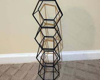 Geometric Hexagonal Metal Wine Rack