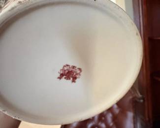 Red Toile Ceramic Canister with Lid second image