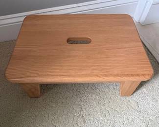 Wooden Step Stool with Cutout Handle