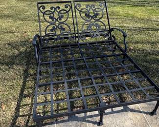 Ornate Scrollwork Double Chaise Lounge