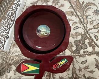 Guyana Rose Shaped Coaster Set with Holder
