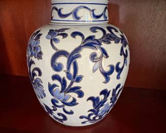 Blue and White Porcelain Ginger Jar