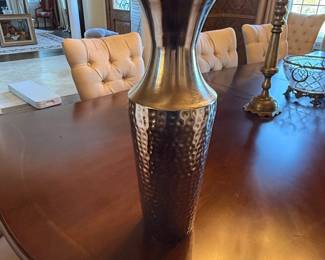 Hosley Hammered Metal Vase second image