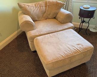 Oversized Armchair and Ottoman Set