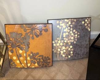 Set of Dandelion Seed Head Wall Art Panels