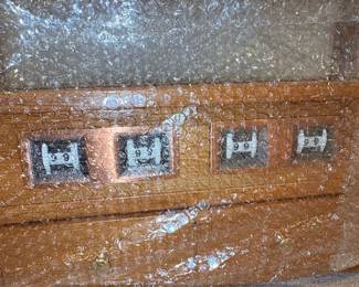 Wooden Billiard Cue Rack with Scorekeepers and Balls second image