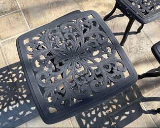 Hanamint Tuscany Collection Cast Aluminum Side Tables Set of 3 second image