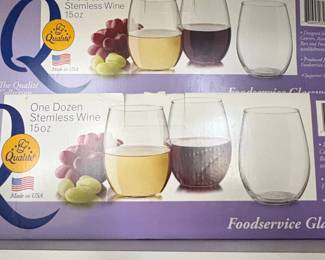 Qualit Collection oz Stemless Wine Glasses Set of 12