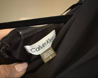 Calvin Klein Black Ruched Sheath Dress Size second image