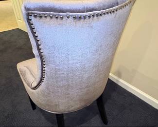 Tufted Velvet Dining Chairs with Crystal Accents  5 available third image