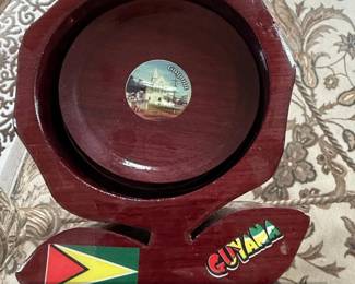 Guyana Rose Shaped Coaster Set with Holder second image