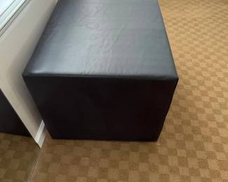 Black Faux Leather Exercise Cube