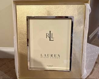 Ralph Lauren Mayfield Gold Leather Frame x Silverplate