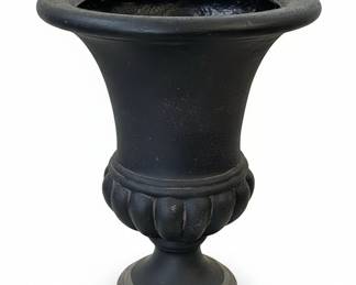 Black Cast Iron Urn Planter