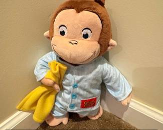 Kids Preferred Curious George Plush Toy in Pajamas with Blanket