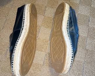 Chanel Black Leather Espadrille Flats fourth image