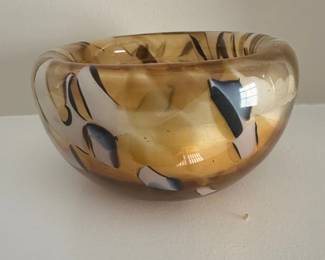 Artisan Swirl Glass Candle Holder Bowl second image