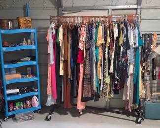 Womens accessories, cosmetics, hair stylers, dresses, vintage