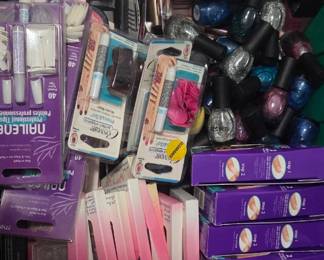 New makeup, nail kits, press ons, nail polish priced under $2