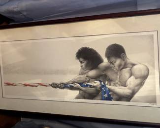 Original Limited Edition Print of He Aint Heavy Signed by artist Gilbert Young