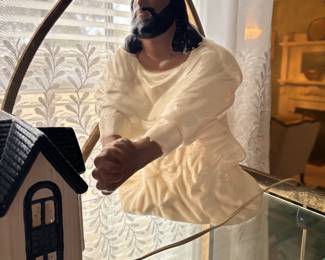 Praying Jesus Ceramic Figurine