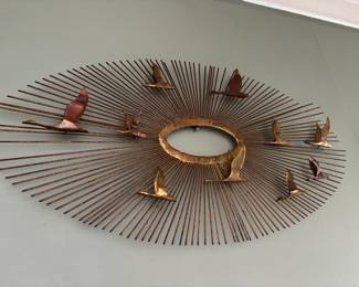 Mid Century Brass Wall Decor