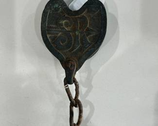 old railroad switch lock 